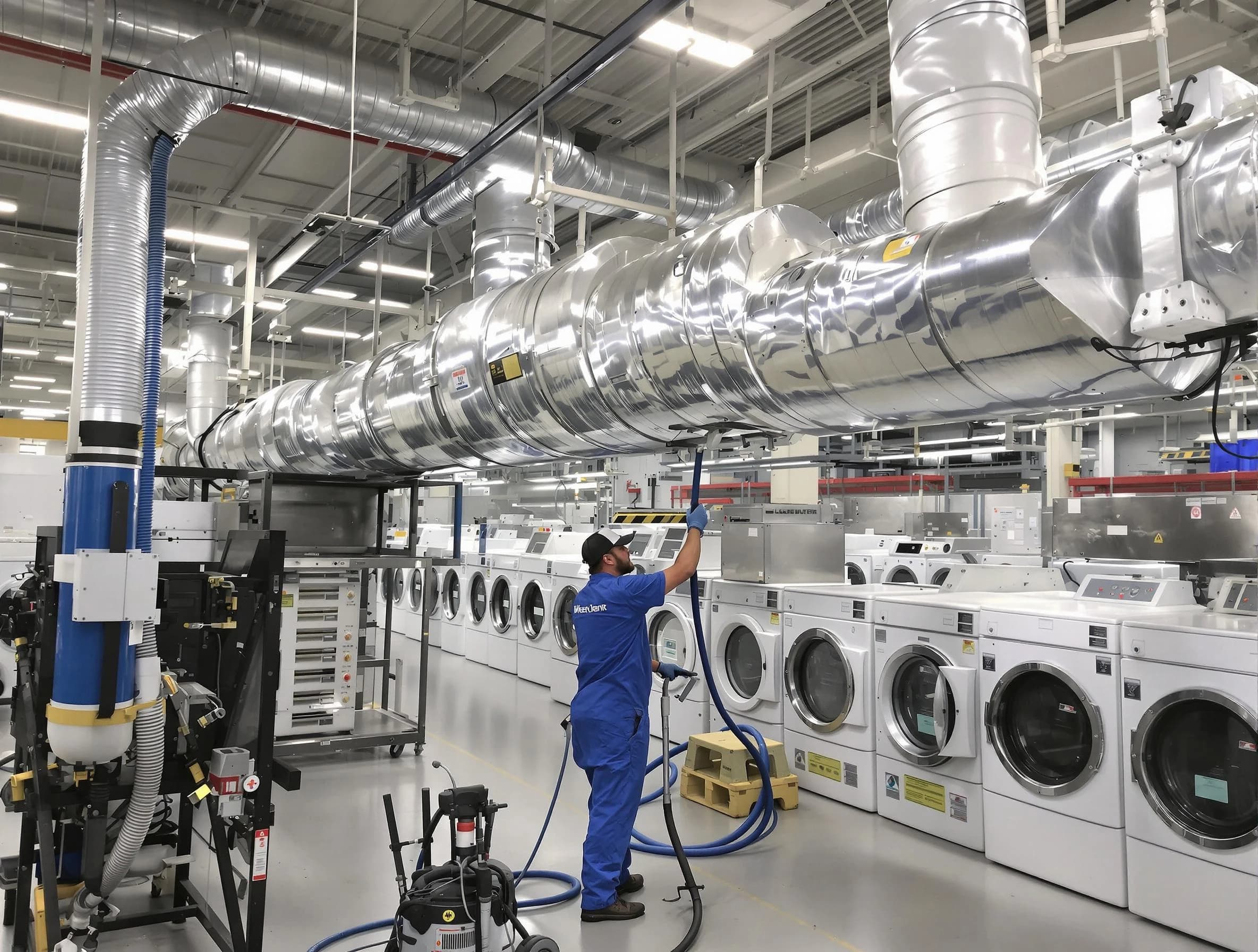 Buffalo Dryer Vent Cleaning team performing heavy-duty industrial dryer vent cleaning in Buffalo